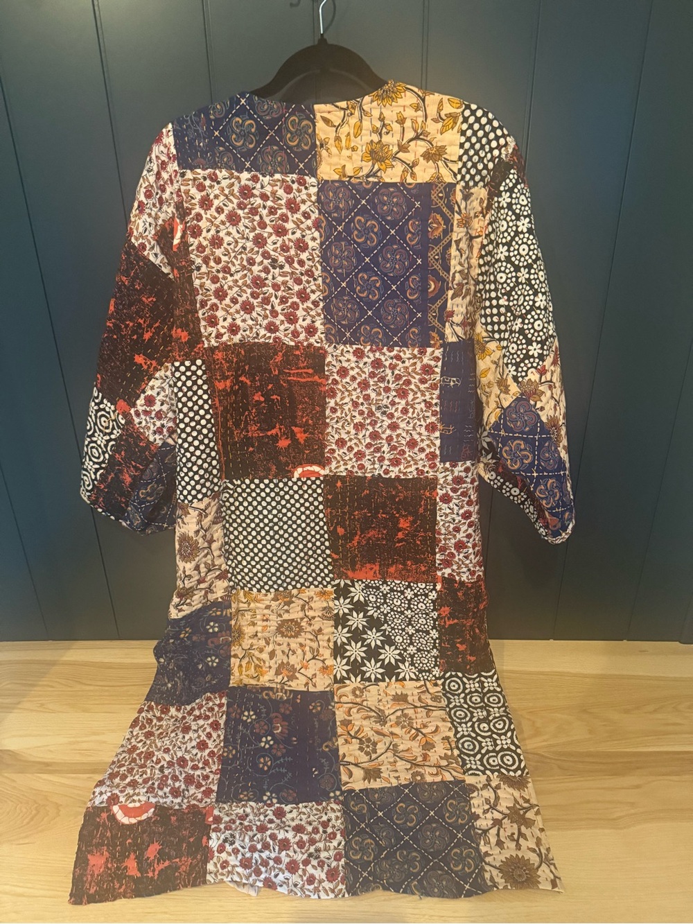 🌹 Raj Women’s Quilted Kantha Patchwork Kimono *Bohemian Boho Chic* - Picture 10 of 13